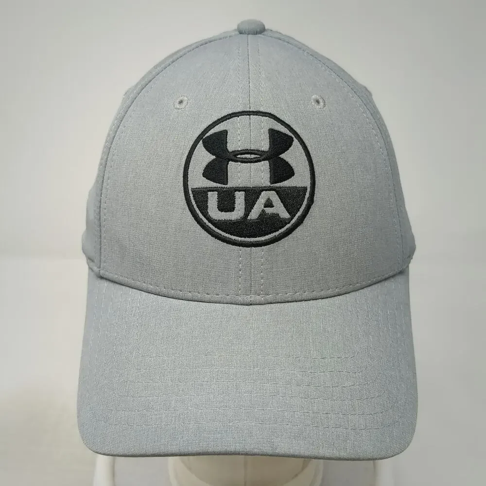 Under Armour Baseball Cap Gray XL Stretch Fit Circular Logo Patch Athletic Hat